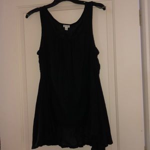 Odille Anthropologie flowy Black tank top tunic S